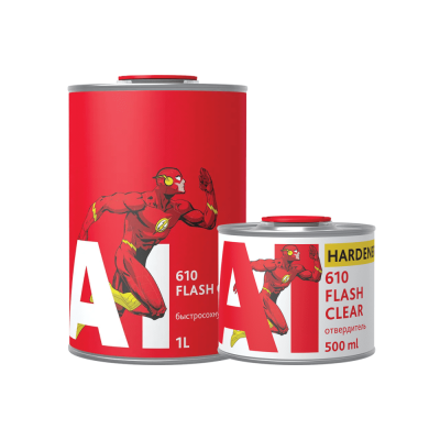 Лак А1 быстросохнуйщий 610 FLASH CLEAR (1,0+0,5л) 